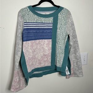 Anthropologie Postmark Latitudes Patchwork Pullover Sweater